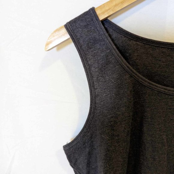 ⚡ Slouchy Dark Grey Cotton Tank Top, All Tags Removed, Fits like M - Picture 5 of 8